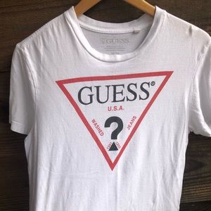 Urban Outfitters GUESS White Graphic Tee